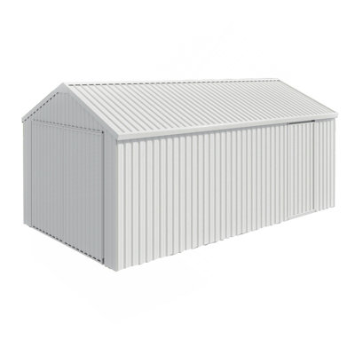 12FT x 20FT Single Garage Metal Shed – Double Door Outdoor Storage Unit Metal Garage Storage Shed