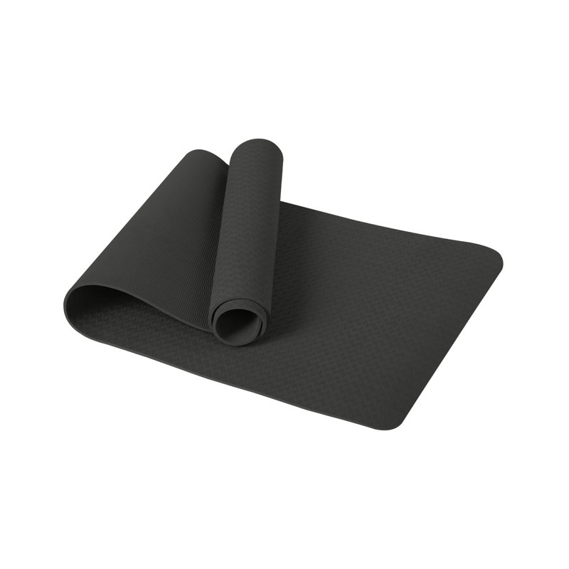 Premium TPE Pilates Mats Eco Friendly Non Slip Yoga Mat Gym Mat 183mmx61mmx6mm, Black