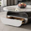 Table basse ronde de style italien avec lumière de luxe-108345097
