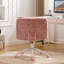 Chaise pivotante de 26,4 pouces de large, tissu synthétique d'alpaga, hauteur réglable, pour bureau et garde-robe