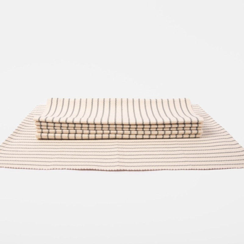 Napperons Rangi - ensemble de 4, Gris