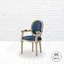 Chaise rustique en lin Rustic Manor, blanc crème-732460773