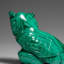 Genuine Polished Malachite Owl Carving (298 Grams)