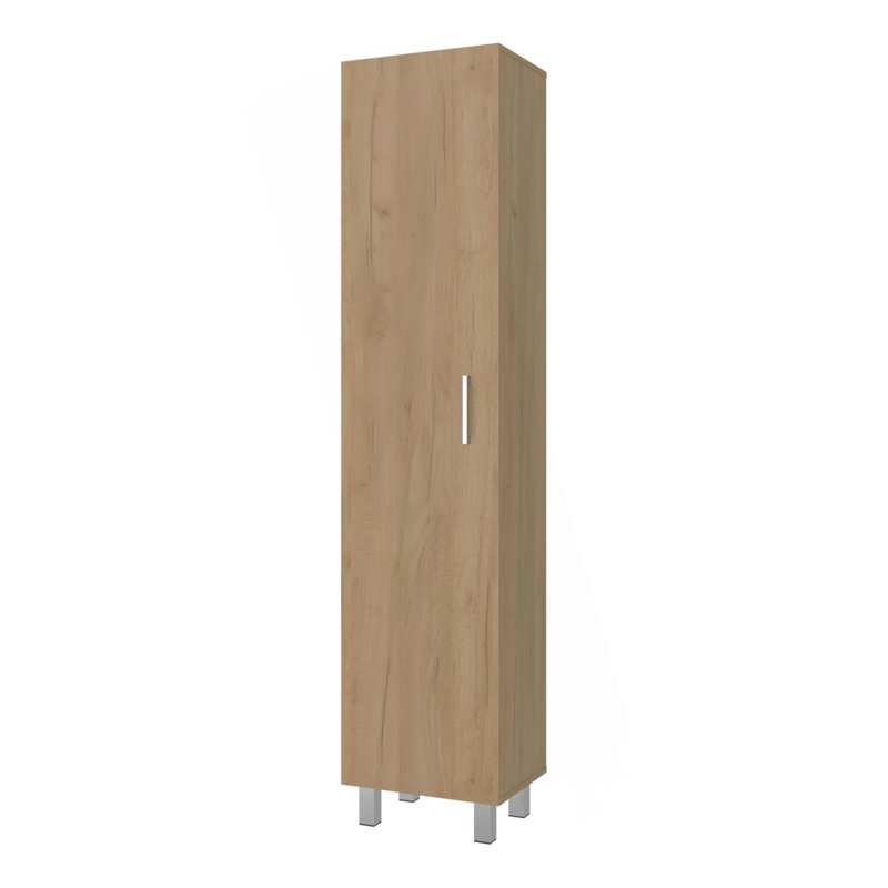 Storage Cabinet With Fixed Shelf, Oak