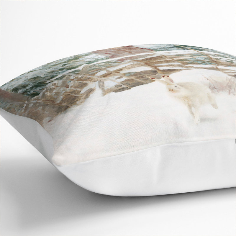 White Hare Vol.7 Scatter Cushion, White, 40cm H x 40cm W x 15cm D