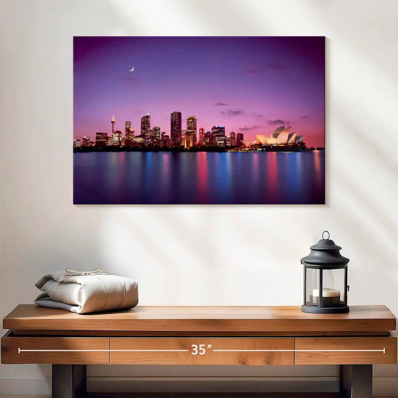 Skyline de nuit Sirci Sydney, H 16 po x l 24 po