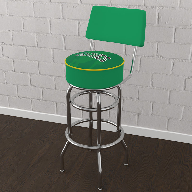 Swivel Upholstered Counter Stool with Metal Frame
