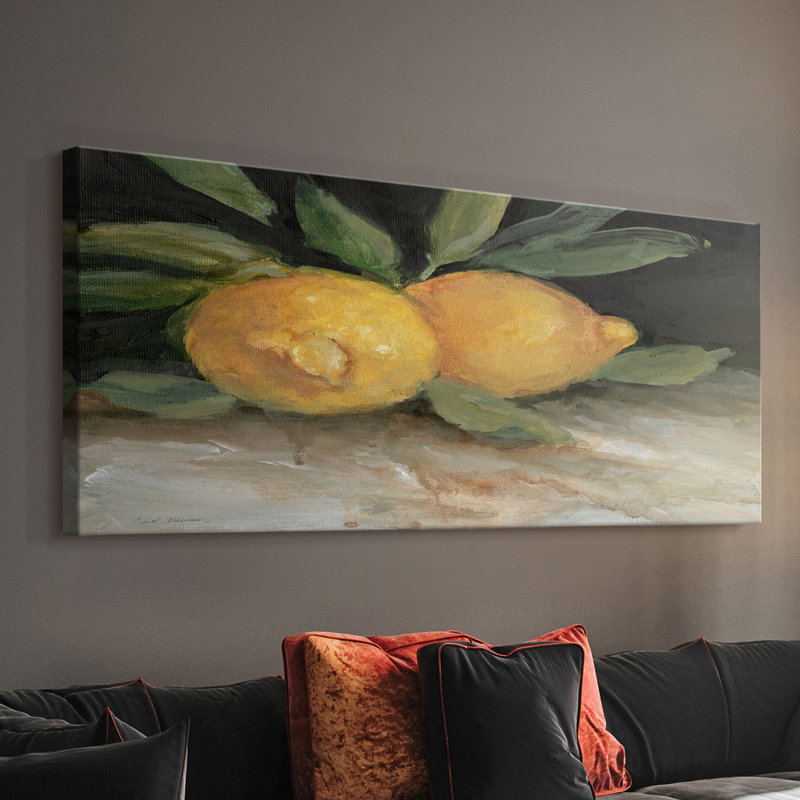 Citrons zestés I - Toile tendue avec châssis - Prêt à accrocher