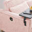 Velours côtelé rose à double fonction avec conception à tirer, table mobile pour le divertissement, ordinateur portable à