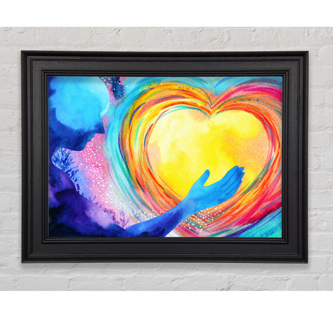 Aquarell Warming Heart Gerahmter Druck