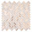 Velmo 1" x 1.25" Glass Chevron / Herringbone Mosaic Wall Tile-80834133