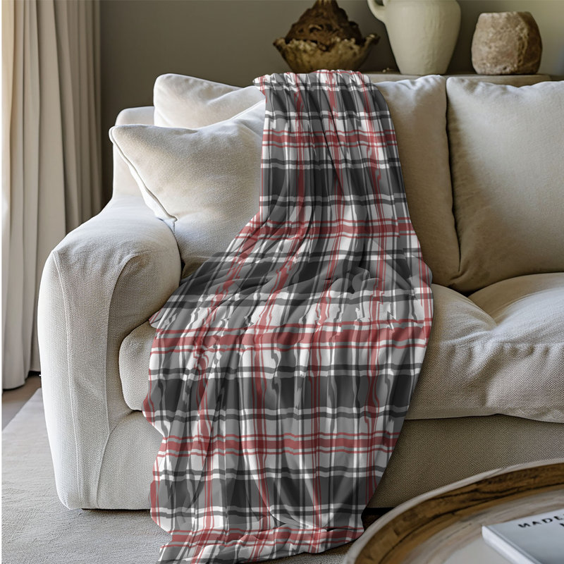 Plaid vif - couverture sherpa de qualité supérieure 0043, L 50 po x L 60 po