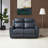 60.5''Wide Genuine Leather Power Reclining Loveseat With USB Charger and Ergonomics Backrest-1523303745