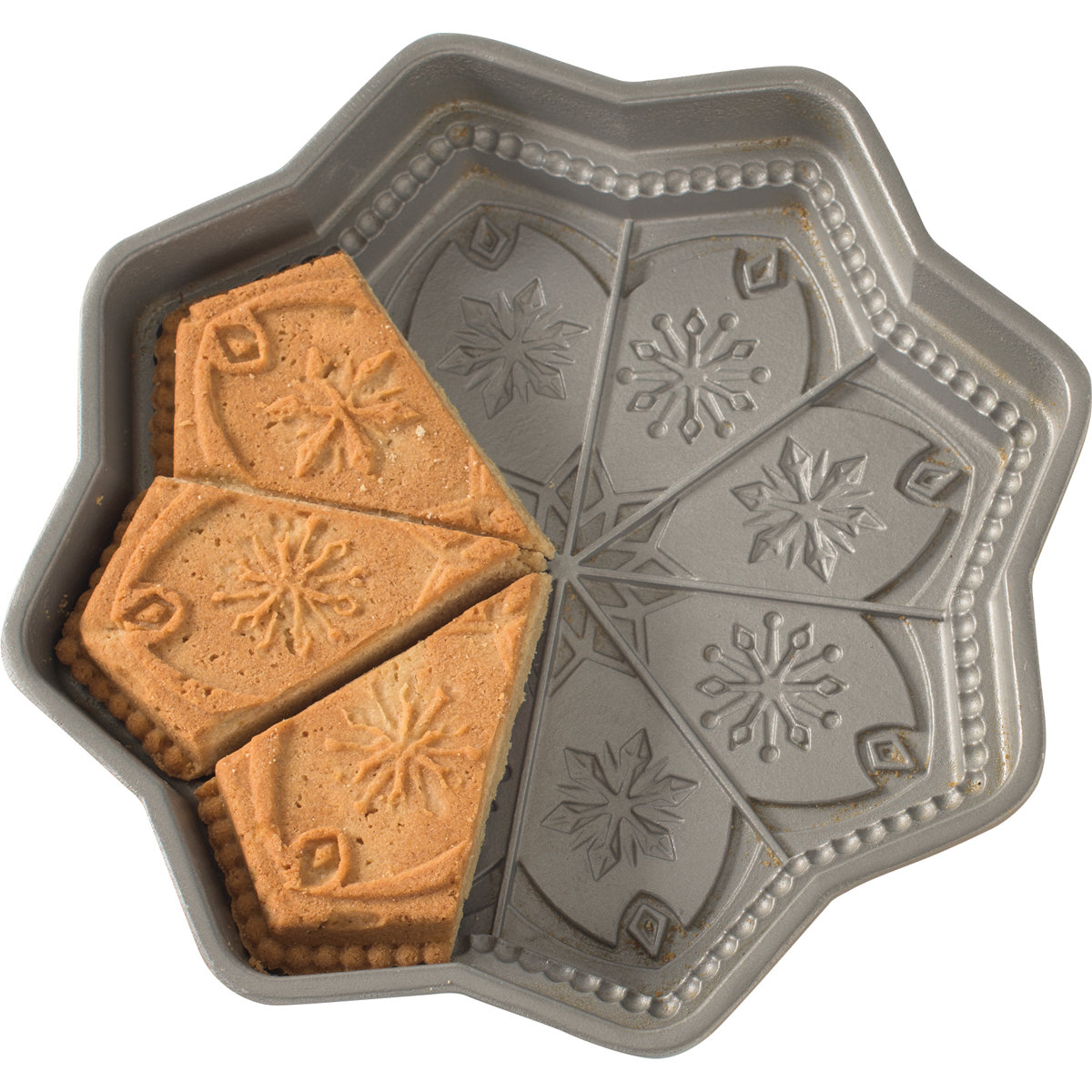 Nordic Ware Sweet Snowflakes Non-Stick Shortbread Cake Pan & Reviews ...