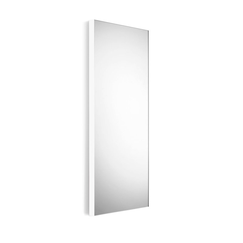 Speci Metal Flat Wall Mirror, White, 37.8" H x 23.6" W