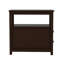 Table à deux tiroirs et tablette ouverte en brun. Rangement généreux, fabrication en bois de pin massif E1, bureau peint, instructions de montage simples, table de chevet brune avec tiroirs. Abondante construction,