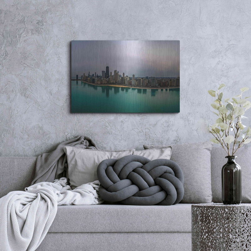 «Cloudy Winter In Chicago Crop» par AKG, H 12 po x l 16 po