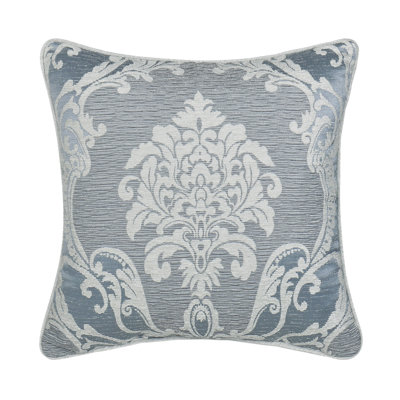 QUEENSBURY - STEEL BLUE 20" SQUARE DECORATIVE THROW PILLOW