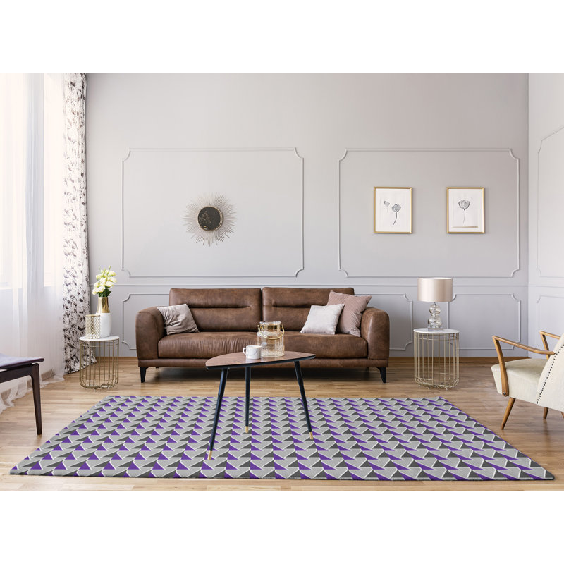 Chenille Geometric Indoor Rug, Rectangle 9' x 12'