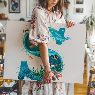 Toile «The S lettre Emerges As A Vibrant», toile avec art mural