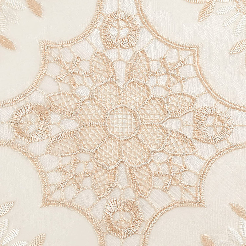  Braided Luxurious Decorative Lace Cutwork Throw pillow, Ivory