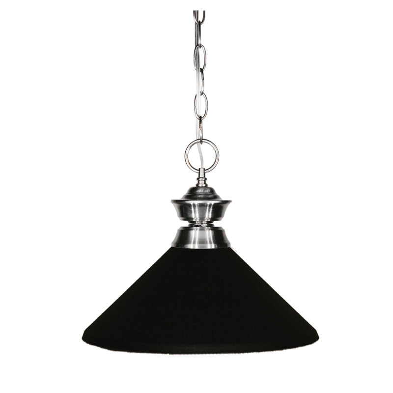 Chevelle 1 - Light Single Pendant, Matte Black, Brushed Nickel