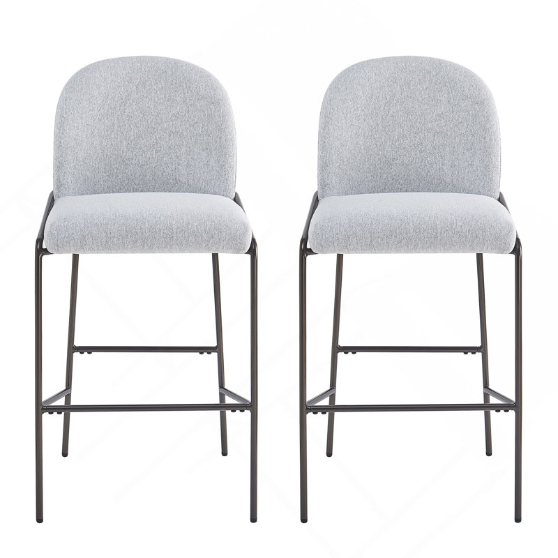 Ensemble de 2 tabourets de bar Galen, Gris