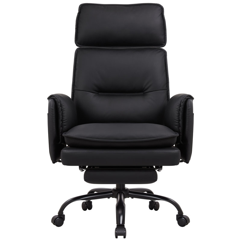 Office Chair with Headrest, Black