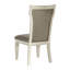 Ensemble de 2 chaises d'appoint de style glamour avec dossier capitonné et dossier capitonné