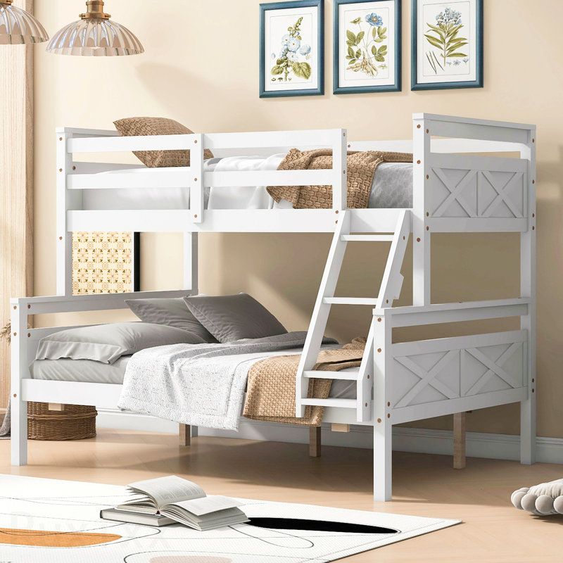 Bunk Bed With Ladder, White