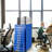 File Cabinet With Mini Size Metal File Organizer Document Organizer, 10 Tier With 10 Drawer For Home Office, Office Desk File Blue