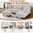 3-Piece Flannel Sectional Sofa-1288810899-1288810896