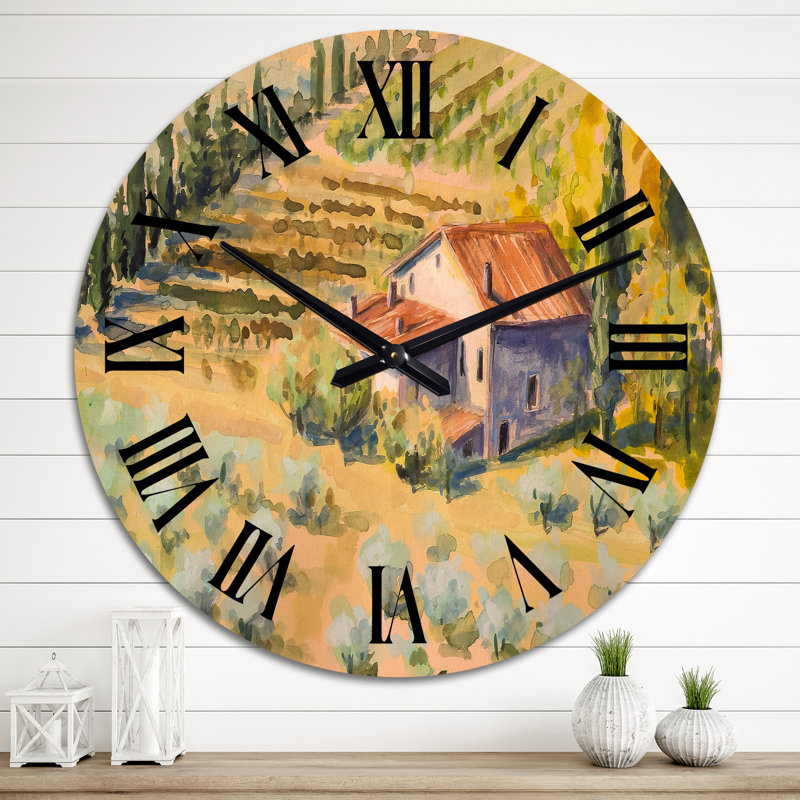 Maison de campagne en Toscane - horloge murale, Moyen