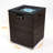 Wicker Fire Pit Column With Glass Wind Guard
