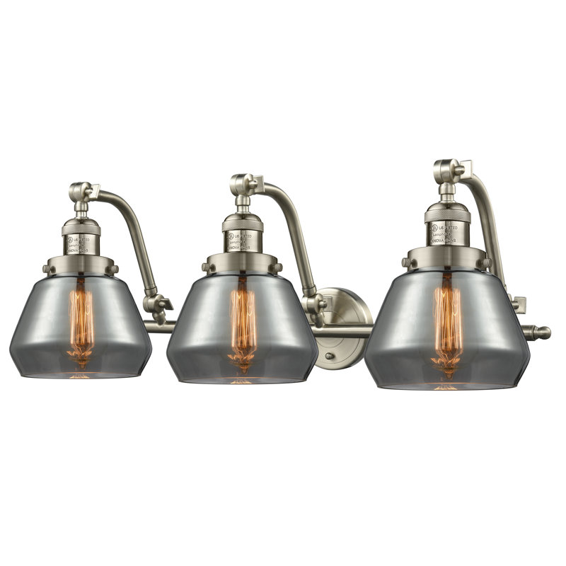 Éclairage pour salle de bain 3 lumières à intensité variable Keefe, Nickel satiné brossé, Ampoule DEL 6 watts Vinage
