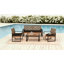 4-Piece Wicker Patio Conversation Set with Coffee Table-2075925519-2075925517