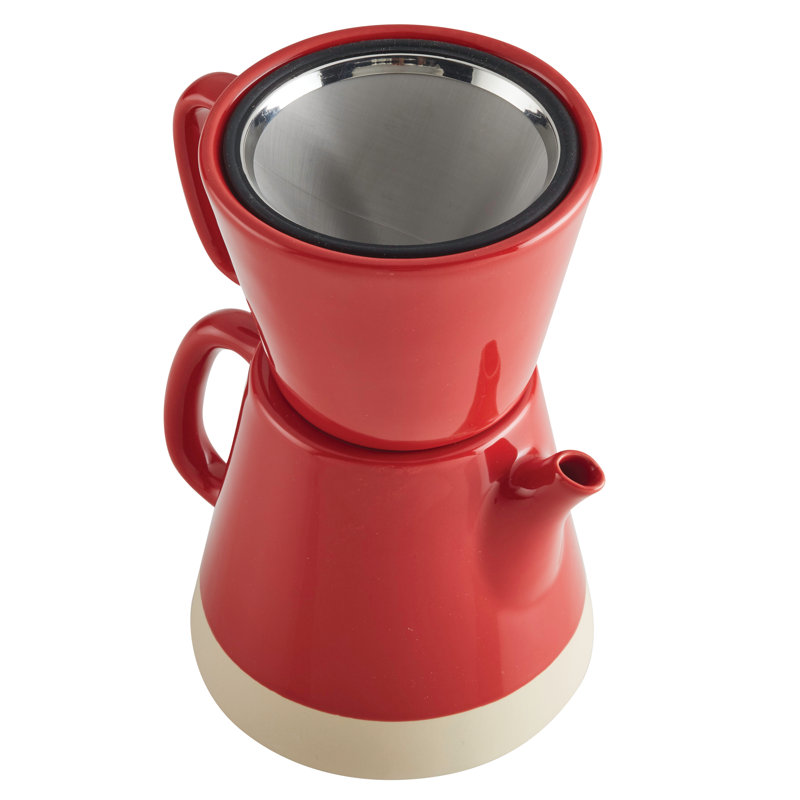 Rachael Ray 5 Cup Pour Over Coffee Maker, Red