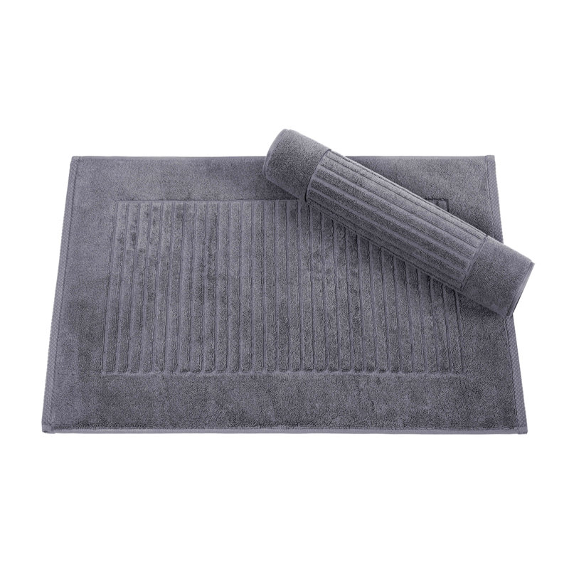 Tapis pour salle de bain Haralan, Gris