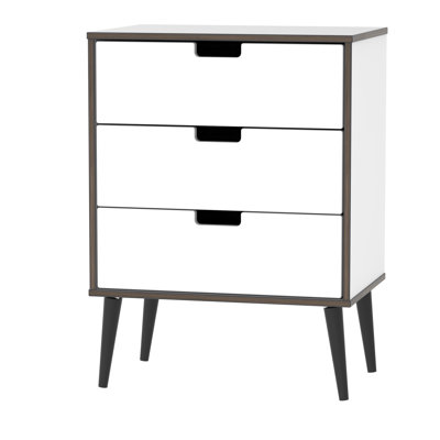 Fully Assembled Fairbury 3 Drawer 57.5Cm W Chest of Drawers