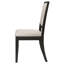 Chaise d'appoint rembourrée en bois Louise (ensemble de 2)