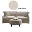 Canapé en tissu beige avec 2 coussins décoratifs Upend