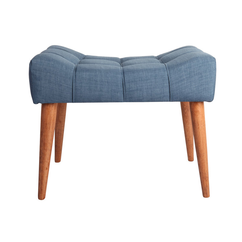 Odle 58Cm Wide Rectangle Footstool Ottoman, Saxe Blue