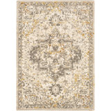 Hodder Southwestern Beige/Saffron Area Rug