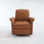 Fauteuil pivotant moderne avec accoudoirs et base en bois
