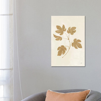 Botanical Study III Gold by Julia Purinton - Wrapped Canvas Gallery-Wrapped Canvas Giclée