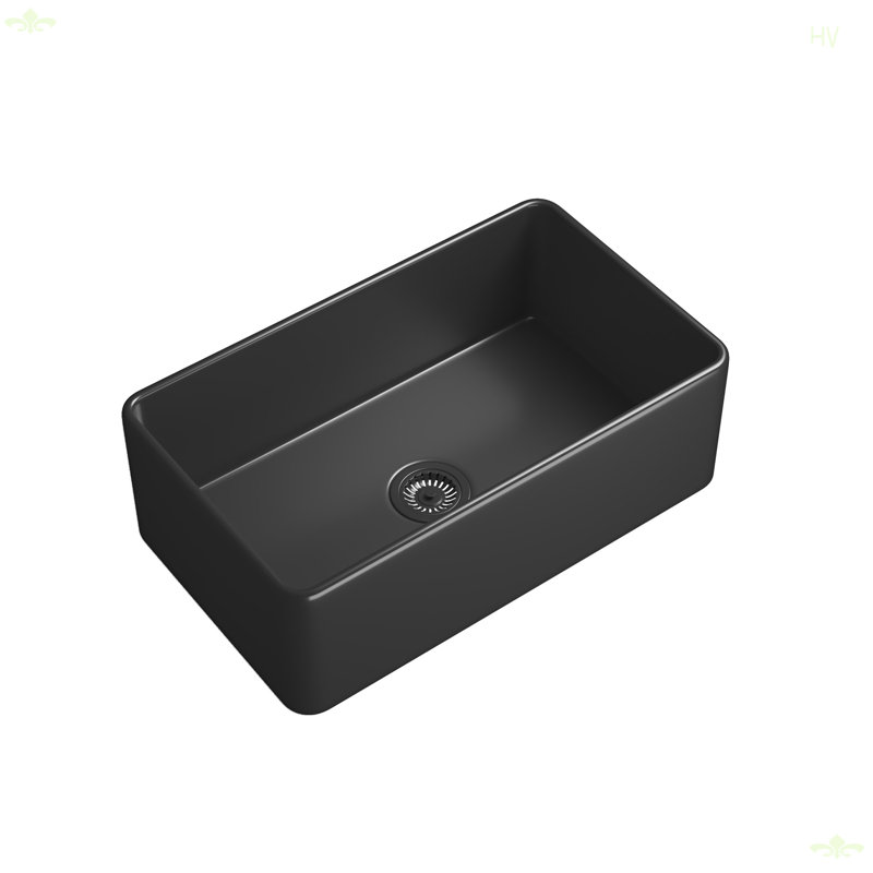 Évier de cuisine à tablier profond Farmhouse Sink, Noir mat