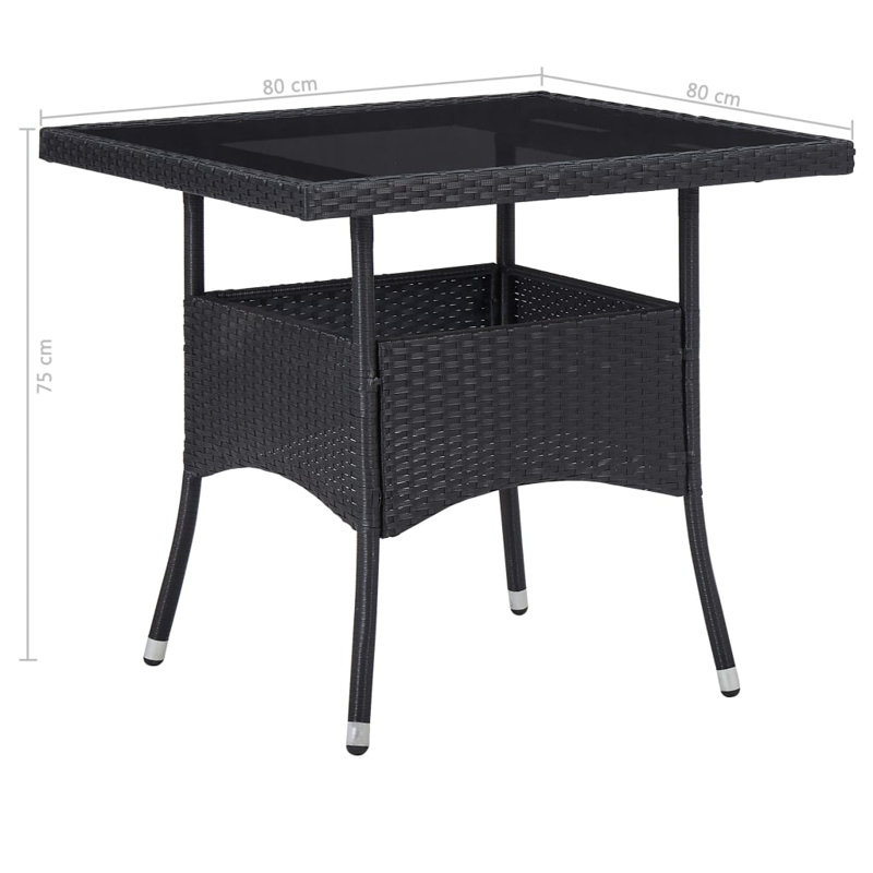  Dining Set Black, Brown, Cream