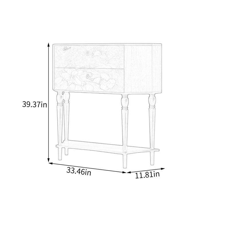 Storage Cabinet with Drawers, Walnut