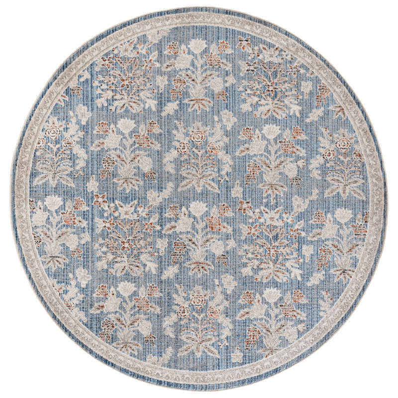 Grove 630 Performance Floral Rug, Round 6'7"