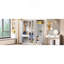 Armoire 4 portes avec tablettes, tiroirs et miroir pleine grandeur-465105925